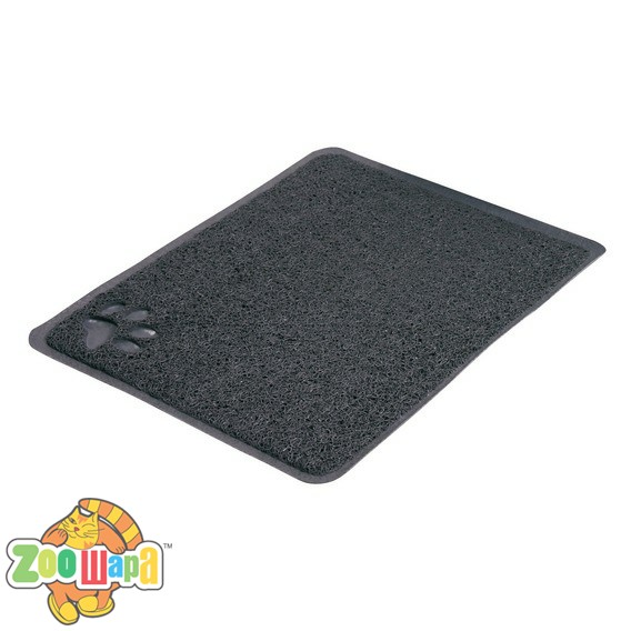 Trixie коврик под туалет для кошек 45х37см, серый с лапой (40381), (1111135461)