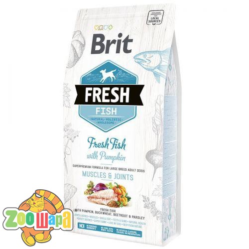 Brit Fresh Brit Fresh Fish/Pumpkin Adult Large 12 kg рыба,тыква для взрослых собак крупных пород (170993/530779), (1111153745)