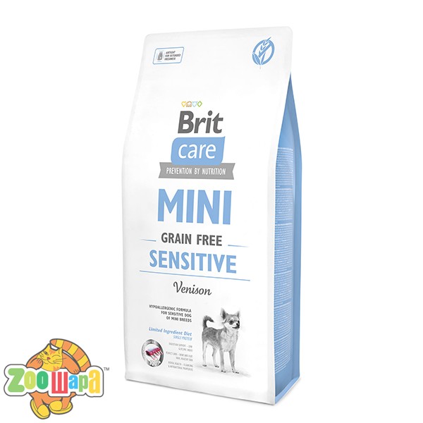Brit Care GF Mini Sensitive (2 кг) сухой корм с олениной для взрослых собак миниатюрных пород с чувствительным пищеварением (170776/0169), (1111148818)