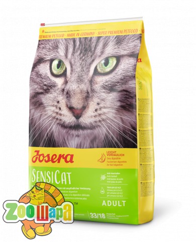 Josera Сухой корм для взрослых кошек с чувствительным пищеварением SensiCat Adult (10 кг)