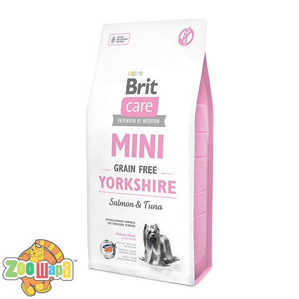 Brit Care GF Mini Yorkshire (2 кг) сухой корм с лососем и тунцом для взрослых собак породы йоркширский терьер (170779/0190), (1111148821)