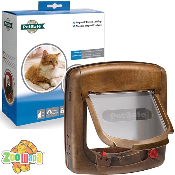 Staywell PetSafe ПЕТСЕЙФ СТЕЙВЕЛ ЭДВАНС дверцы для котов до 7 кг, с программным ключом Цвет: под дерево
