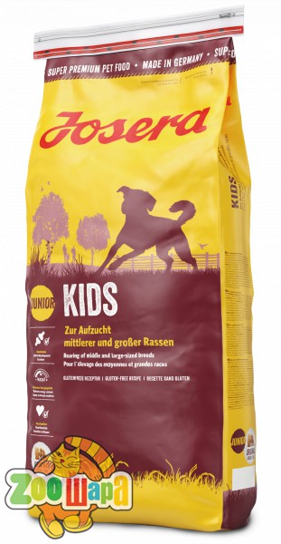Josera Сухой корм для щенков и молодых собак, средних и крупных пород Kids  (15 кг)