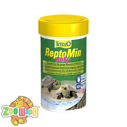 Tetra ReptoMin Baby 100ml корм для маленьких водных черепах (140158), (7786)
