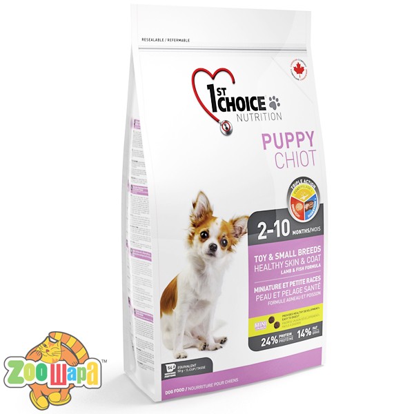 1st Choice Сухой корм для щенков мини и малых пород собак Pupy с ягненком и рыбой (2,72 кг)