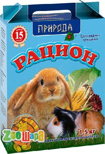 Природа Корм "Рацион для средних грызунов"   1,5кг (PR740084), (1111135842)
