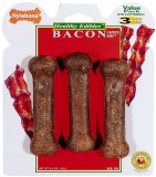 Nylabone Косточка натуральная, вкус бекона, 12см, 3шт