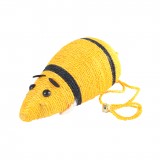 FOX Когтеточка на подвесе Мышь белая зел, полоса, 35см х24