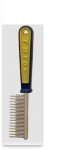 FOX Расческа пласт для кошек, желто-син, разнозуб,