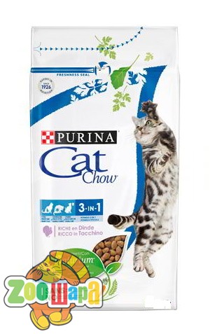 Cat Chow (Кэт Чау) 3в1 Индейка 1.5кг