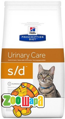 Hill's Сухой корм для кошек Prescription Diet S/D для растворения струвитных камней (1,5 кг)