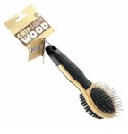 JW pet company Щетка д/кошек-двухсторонняя:щетиновая+массажная(дерево)