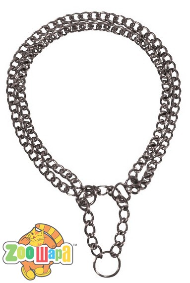 Trixie Ошейник двухрядн. хром 35см/2мм