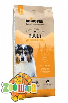 Chicopee Chicopee CNL Adult Chicken & Rice , 15 кг для взрослых собак всех пород с курицей и рисом