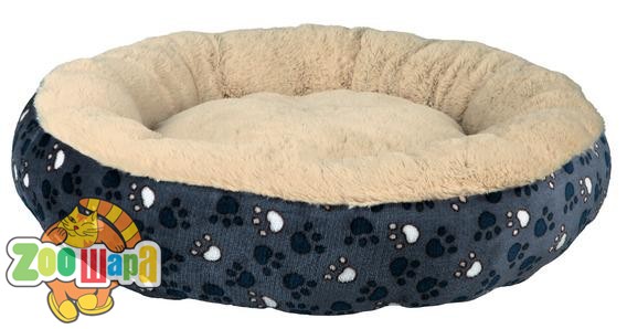 Trixie Лежак "Tammy" 70см синий/бежевый в лапку (37378), (1111140977)