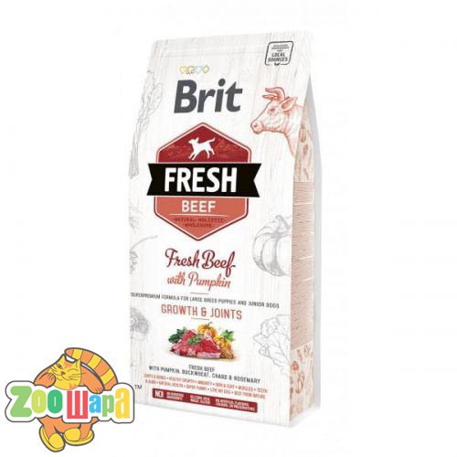 Brit Fresh Beef/Pumpkin Puppy Large 12 kg говядина,тыква для щенков крупных пород (170991/530755), (1111153743)