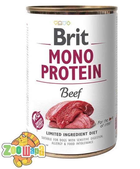 Brit Care влажный корм для собак Brit Mono Protein Dog k 400г Говядина (100057/9766), (1111151068)
