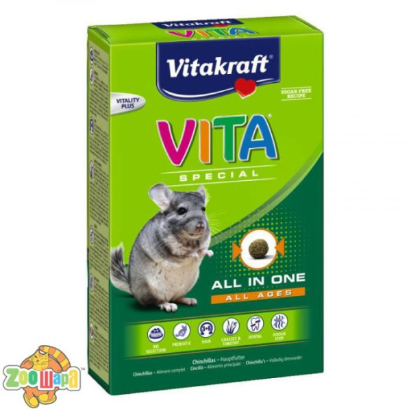 Vitakraft Корм Вітакрафт Віта Спешил для декоративних гризунів, шиншил, 600 г, 25326 (25326 /25847), (11740)