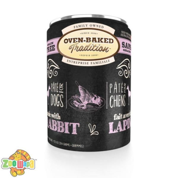 Oven-Baked Tradition Canada. Holistic - беззерновой паштет для собак со свежим мясом кролика 354г