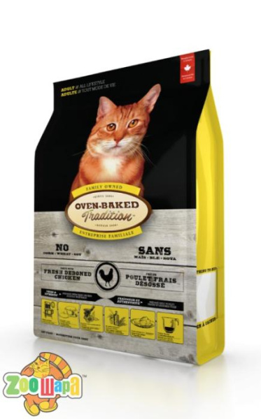 Oven-Baked Tradition Canada. Super premium - сухой корм для кошек со свежего мяса курицы 0.35 кг