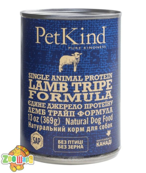PetKind Влажный Консервований корм  SAP LAMB TRIPE FORMULA для собак 369 г