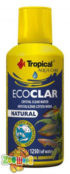 Tropical Препарат Tropical Ecoclar для очищення води від суспензій, домішок та помутнінь концентрат 250 мл арт.34365 (34365), (1111163237)