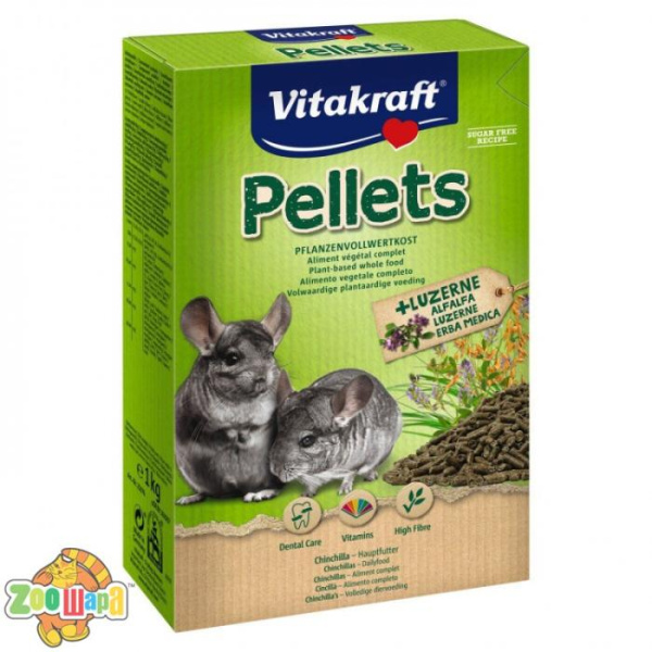 Vitakraft Корм Вітакрафт Пелетс корм для декоративних шиншил, 1 кг, 25076 (25076), (311999)