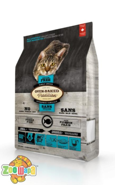 Oven-Baked Tradition Canada. Holistic - беззерновой сухой корм для кошек со свежего мяса рыбы 0.35кг.