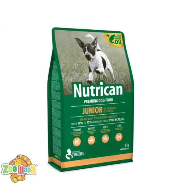 Nutrican Корм для цуценят всіх порід  Junior 3 kg/Нутрікан Джуніор 3 кг