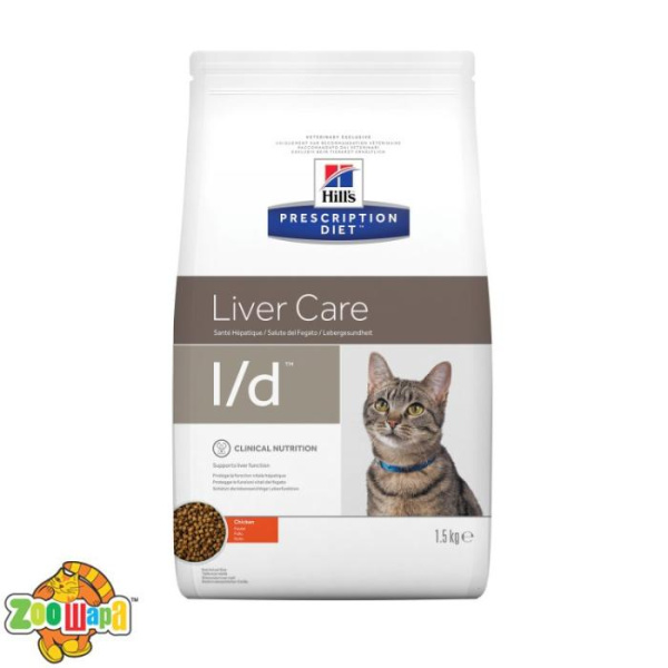 Hill's Сухой корм для кошек Prescription Diet L/D при заболевании и снижении функциональности печени (1,5 кг)
