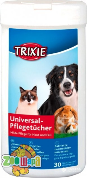 Trixie Салфетки с алоэ вера универсальные 30шт (2940), (1111121025)