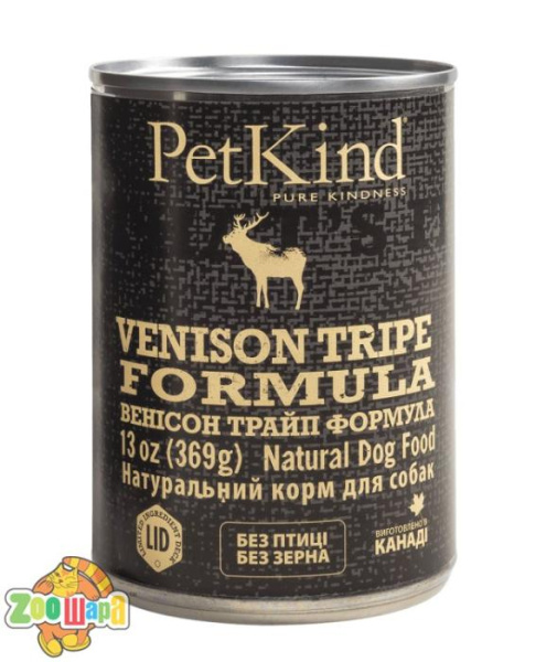PetKind Влажный Консервований корм  VENISON TRIPE FORMULA корм для собак 369 г