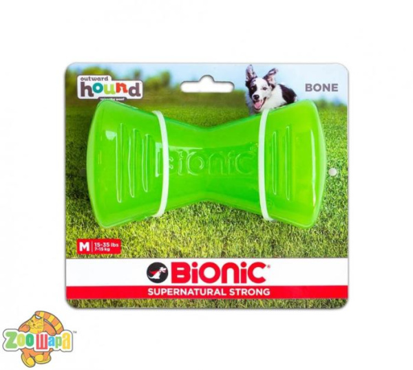 Outward Hound Іграшка для собак Біонік Опак Бон кістка середня зел. арт. bc30092