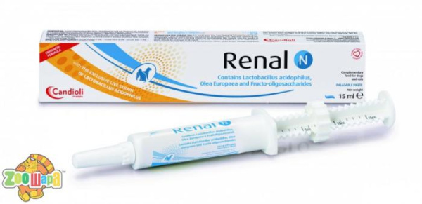 Candioli Ренал N 15мл паста - зниження АТ в нирках, підтримка шкт для собак та котів