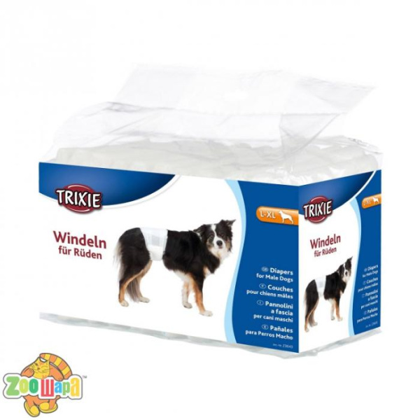 Trixie Памперсы для кобелей L-XL: 60-80см (12шт) (23643), (1111139272)