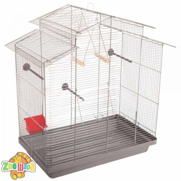 Природа Клітка Природа Німфа для птахів 70*40*76 хром/сіра арт.PR241470 (PR241470), (1111159126)