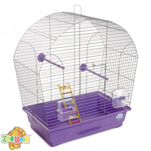 Природа Клітка Природа Ліна для птахів 44*27*54 хром/фіолетова арт.PR241475 (PR241475), (1111159121)