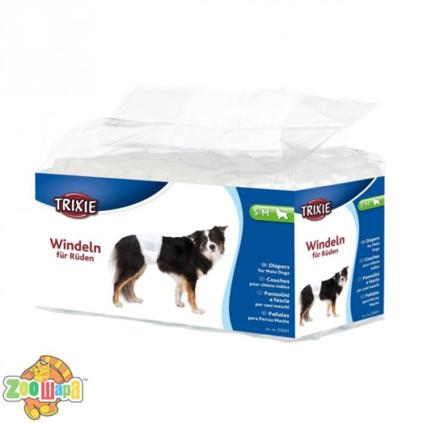 Trixie Памперсы для кобелей S-M: 30-46см (12шт) (23641), (1111139270)