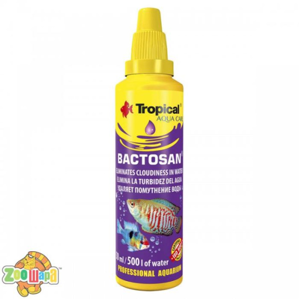 Tropical Препарат для освітлення помутнілої акваріумний води Bactosan, 50 мл, 34392 (34392), (1111137679)