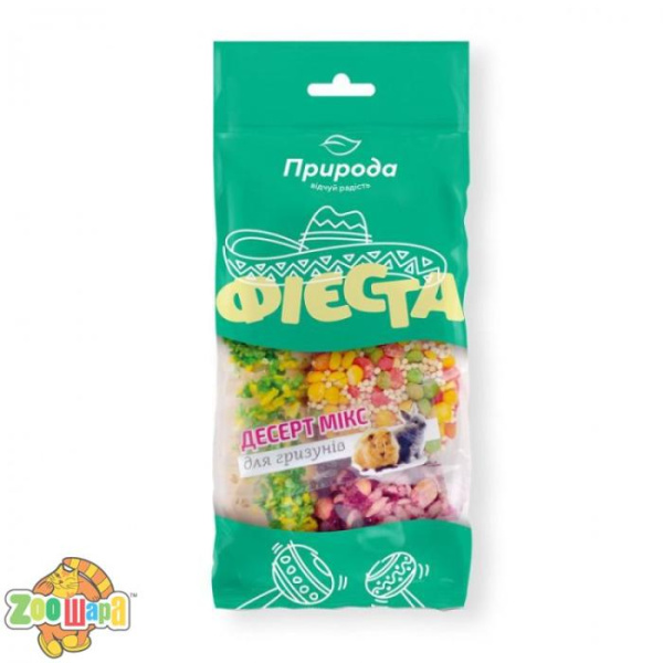 Природа Десерт Природа Фієста Мікс Асорті (кулька, трубочка, тарталетка) для гризунів 70г арт.PR740159 (PR740159), (1111137498)