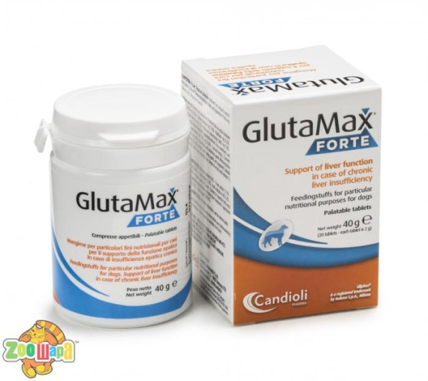 Candioli ГлютаМакс Форте 20таб.- для підтримки печінки для собак