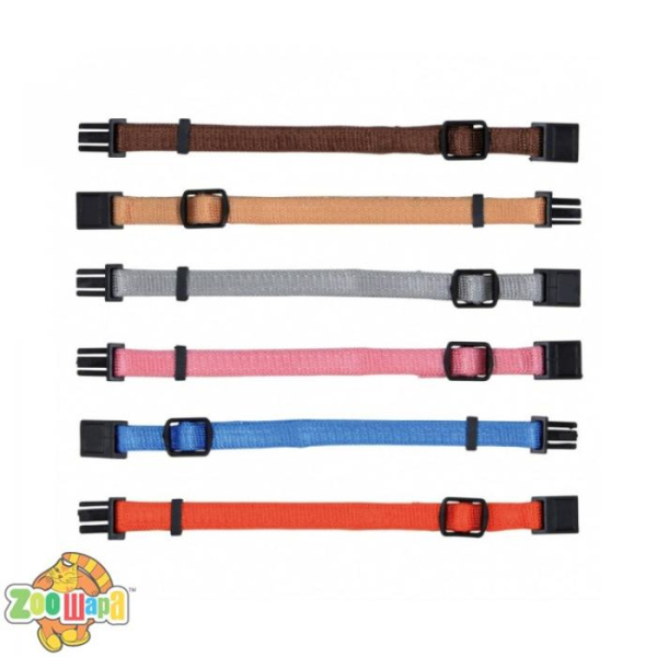 Trixie Набор ошейников для щенков (размер M-L: 22-35 см / 10 мм; 6 штук: коричневый, бежевый, серебристый, розовый, голубой, оранжевый) (15556), (1111140933)