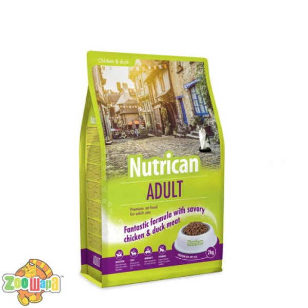 Nutrican Корм для дорослих котів  Adult Cat 2 kg/Нутрікан Едалт Кет 2 кг