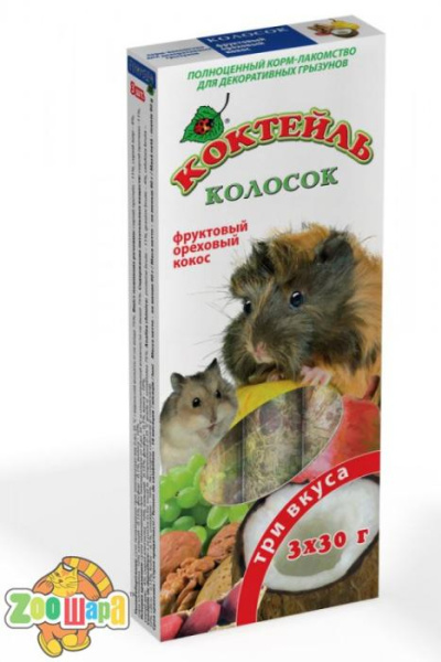 Природа Колосок Природа Коктейль для гризунів (фрукти, горіхи, кокос) 90г арт.PR240099 (PR240099), (1111138267)