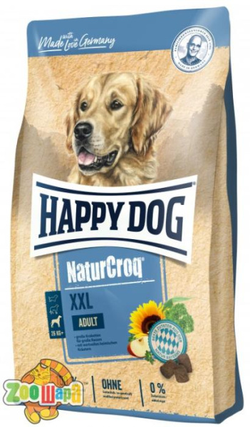 Happy Dog Сухий корм  Naturcroq XXL  для дорослих собак великих  та гігантських порід, 15 кг,60524