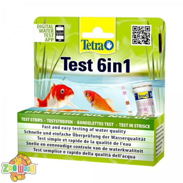 Tetra Набір тестів Tetra індикаторних для перевірки показників якості ставкової води Pond Test 6in1 арт.192713 (192713), (1111131751)