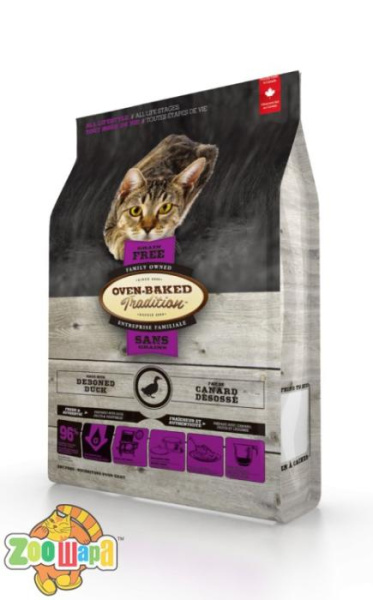 Oven-Baked Tradition Canada. Holistic - беззерновой сухой корм для кошек со свежего мяса утки 0.35 кг