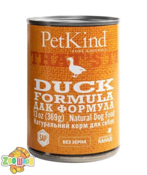 PetKind Влажный Консервований корм  DUCK FORMULA для собак 369 г