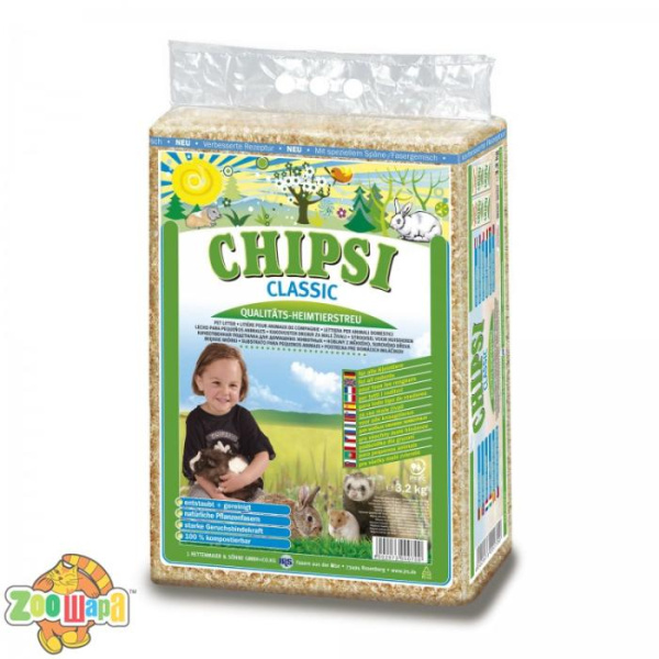 Chipsi Опилки Chipsi классик 60л/3,2кг (JRS300070), (12546)