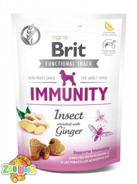 Brit Care Функціональні ласощі Brit Care Immunity для собак з комахами та імбиром 150г арт.111421 (111421/9970), (1111158246)